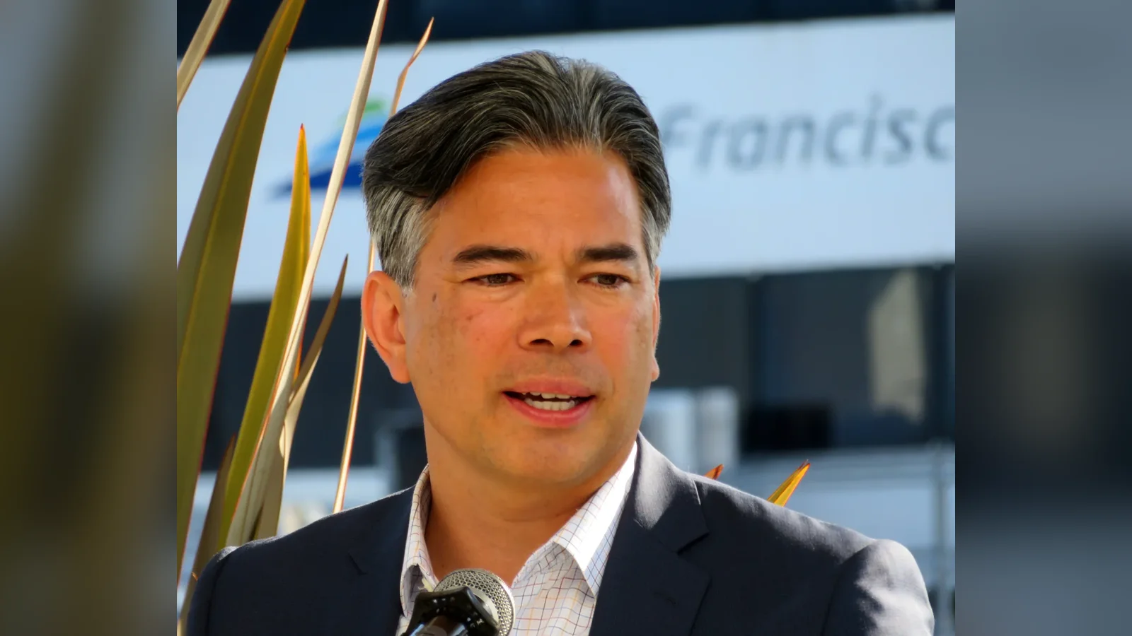 Rob Bonta, then a California Assembly member and now the state's attorney general, speaking in December 2018 (file photo)