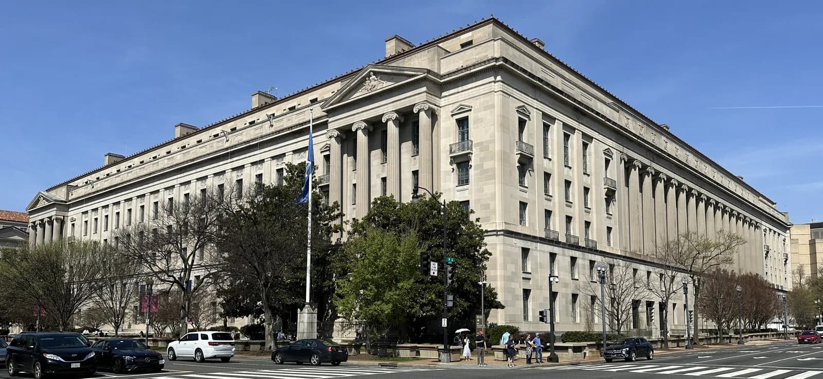 The Robert F. Kennedy Department of Justice Building in Washington (file photo, March 2026)